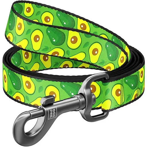 Повідець для собак Waudog Nylon нейлоновий, малюнок "Авокадо"