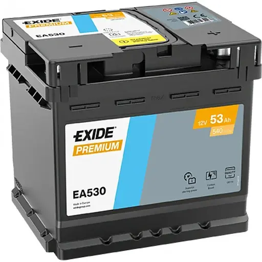 Акумулятор Exide Premium 53Ah Ев (-/+) (540EN) (207х175х190) EA530