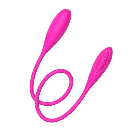 Двусторонний силиконовый вибратор Baile Pretty Love Snaky Vibe 60 см розовый - фото 2