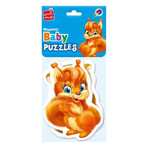 Дитячі магнітні пазли "Пухнастики" Vladi Toys VT3208-18, 8 елементів - фото 1