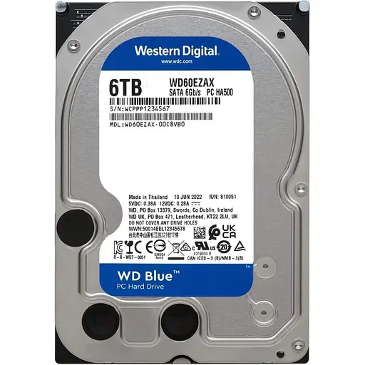 Жесткий диск 3.5" Western Digital Blue 6 TB SATA 256 MB (Western Digital60EZAX) [141083] - фото 3
