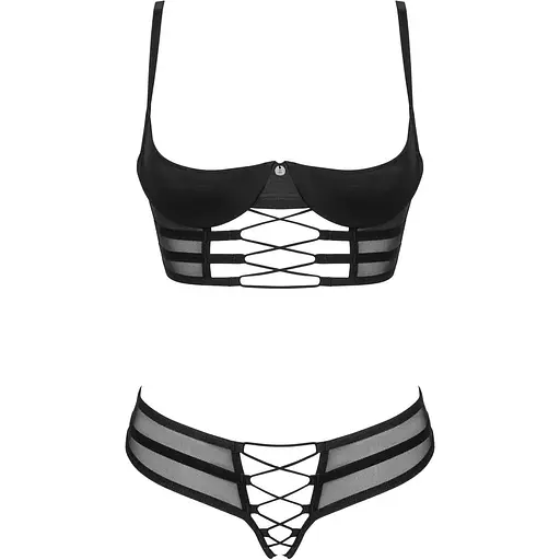 Комплект Obsessive Roxelia 2-pcs crotchless set M/L - фото 3