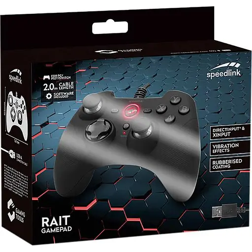 Геймпад Speedlink RAIT Gamepad - for PC/PS3/Switch, rubber-black (SL-650010-BK) - фото 7