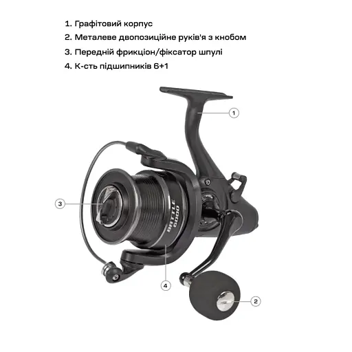 Катушка Brain Battle 7000 6+1BB Screw Handle - фото 7