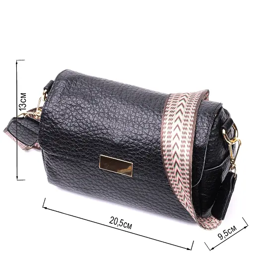 Класична шкіряна сумка Vintage з оригінальною плечовою лямкою 20.5х13х9.5 см sum0029006 - фото 3