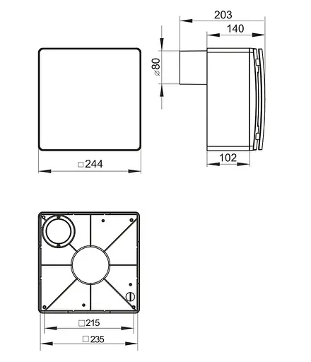 Настенный вытяжной вентилятор Vents ВН-1А 80 К (УЦЕНКА) - фото 3