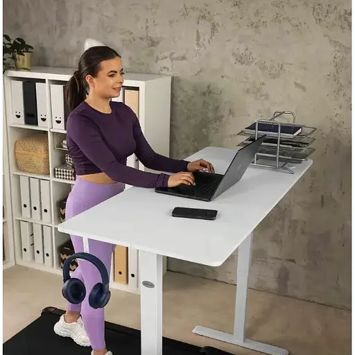 Компьютерный стол с регулируемой высотой Di Volio Biago белый - фото 5