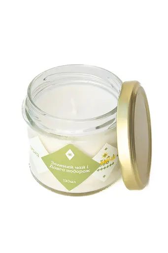 Свічка Зелений чай і довга подорож Мініатюри 130 мл Соєвий віск - фото 2
