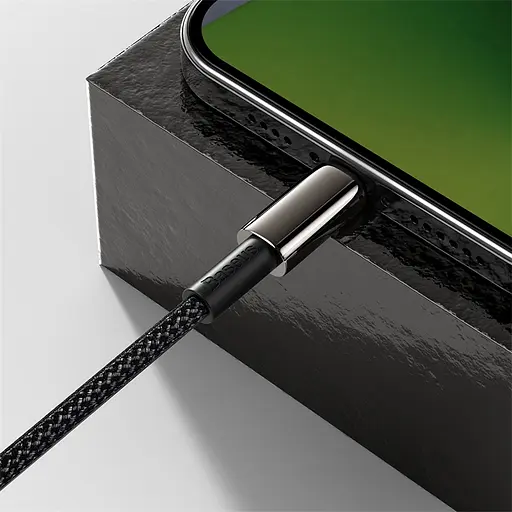 Кабель Baseus Tungsten Gold Fast Charging Data Cable Type-C to iP PD 20W 2m Black - фото 10