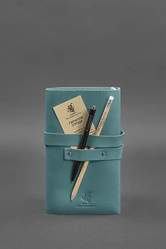 Жіночий шкіряний блокнот (Софт-бук) 1.0 Бірюзовий - фото 4