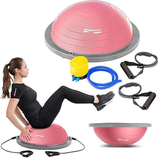 Балансировочная полусфера Hop-Sport HS-L058 розовая - фото 5
