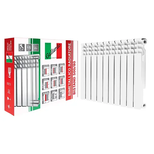 Радіатор біметалевий секційний Gallardo BISTAND 500/80 (11427) - фото 1