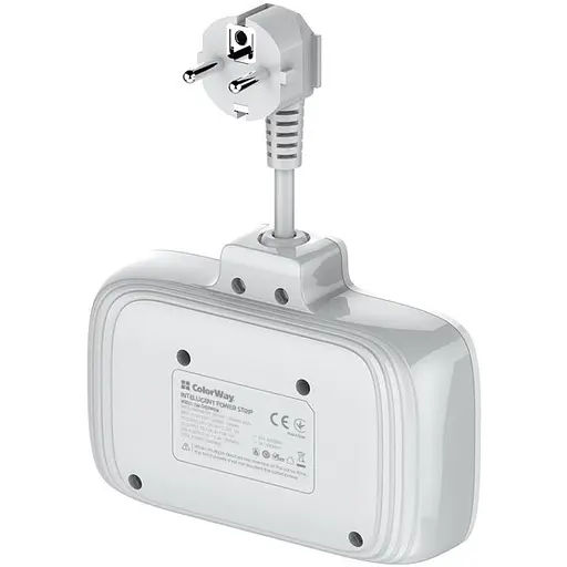 Фільтр мережевий СolorWay 0.025 м White 2xРозетки 220V 3xUSB 1xType-C 10 A до 2.5 кВт USB Auto ID QC3.0 PD (CW-CHE24PDW) - фото 3