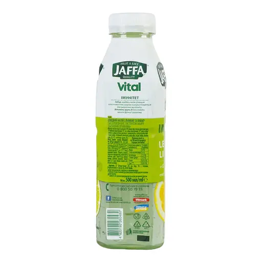Напій Jaffa Vital Immunity Лимон-Лайм з экстрактом імбиря 0.5 л - фото 3