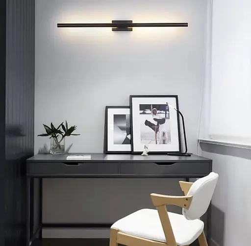 Минималистичный черный настенный светильник в корпусе 60 см Line F Арт. C20/600 BK - фото 2