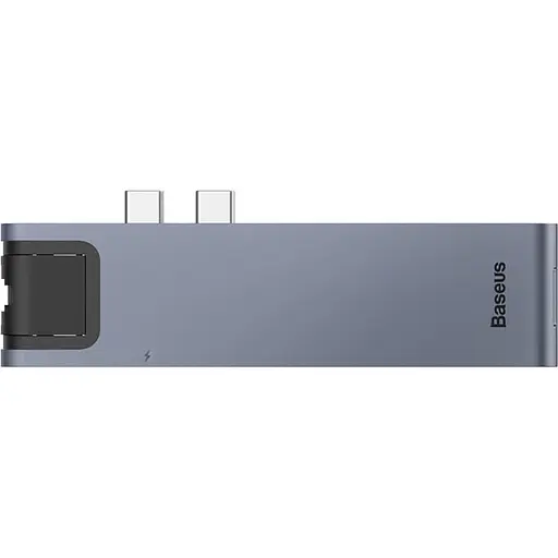 USB-хаб Baseus USB Type-C 7-in-one smart Grey (CAHUB-L0G) - фото 1