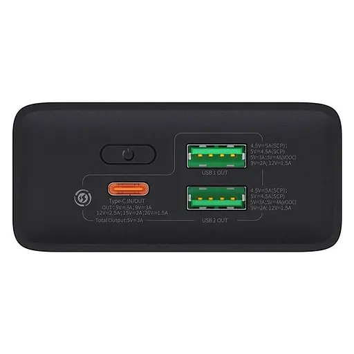Портативний ЗП Power Bank Baseus Adaman2 Digital Display 30W VOOС OS 20000 mAh (PPAD050101) Black - фото 5