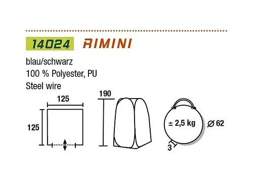 Намет технічний High Peak Rimini Blue (14023) - фото 2