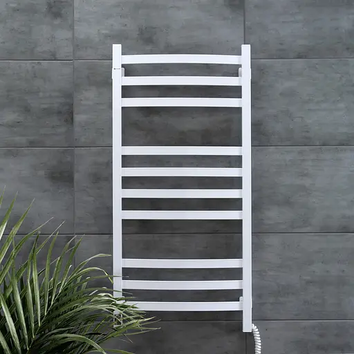 Электрический полотенцесушитель Navin Avalon 480x1000 Sensor правая, белая 10-043153-5010, Белый, Правое, Электронный - фото 6