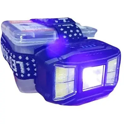 Ультрафиолетовый налобний фонарь с сенсором Hello Cloud с красным синим белым светом 18650 IP44 HC-618S - фото 1