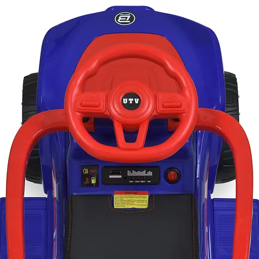 Детская каталка-толокар Bambi Racer 2 в 1 с музыкой и светом, синяя с красным. - фото 2