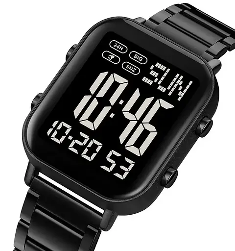 Чоловічий наручний годинник Skmei 2259 (Чорний з чорним) - фото 2