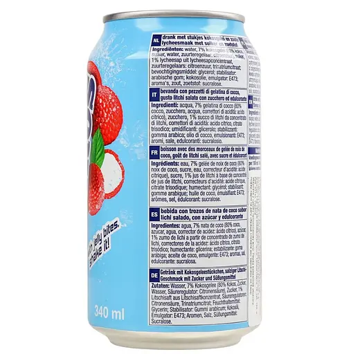 Напій Mentos Salty Lychee газований безалкогольний 0.34 л - фото 3