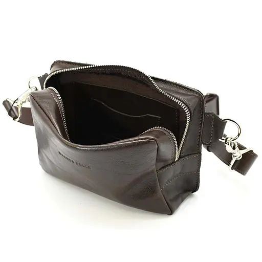 Жіноча шкіряна сумка-бананка Grande Pelle 20х15х7 см sum0026357 - фото 2