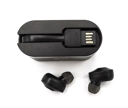 Бездротова Bluetooth стерео гарнітура Remax TWS-22 з кейсом Чорний - фото 3