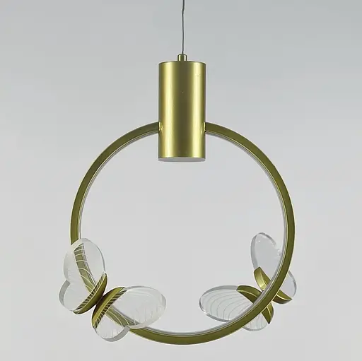 Вишуканий світильник в формі кільця з підсвіткою на 2 метелики Line.F C 1201-2 - фото 2