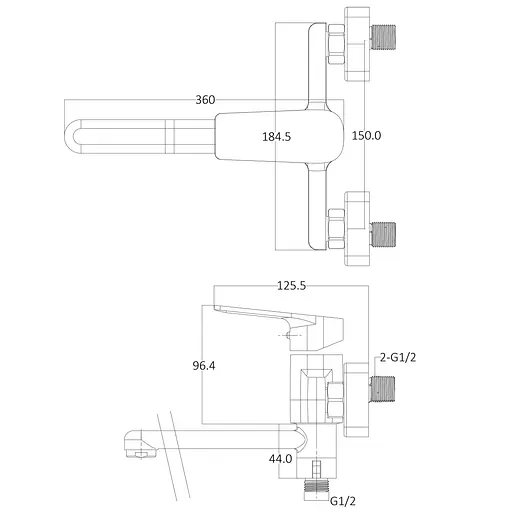 Змішувач для ванної Globus Lux Bonn GLB-0208 Хром - фото 8