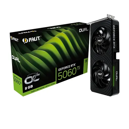 Відеокарта GF RTX 5060 Ti 8GB GDDR7 Dual OC Palit (NE7506TT19P1-GB2062D) - фото 1