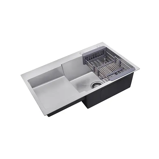 Кухонна мийка Kroner KRP Gebürstet - 7848LHM (3,0/1,0 мм) CV030021, Нержавіюча сталь - фото 5