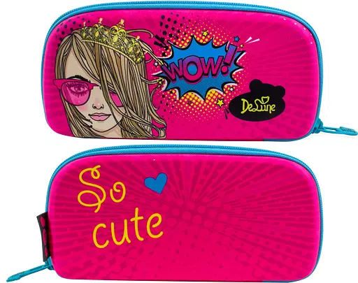 Пенал шкільний для дівчинки рожевий DeLune D-848