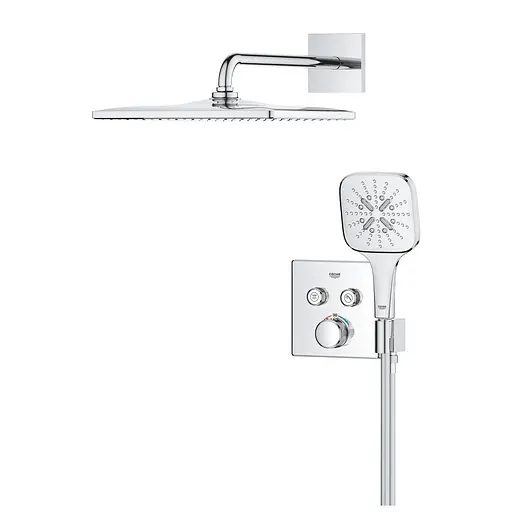 Душова система прихованого монтажу Grohe Grohtherm Smartcontrol з Rainshower 310 Mono Cube 34865000, Хром - фото 3