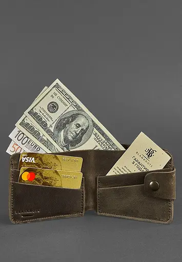 Шкіряне портмоне 4.3 темно-коричневе - фото 3
