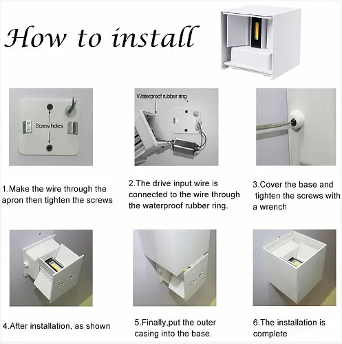 Світлодіодний настінний світильник для внутрішнього та зовнішнього використання - фото 2