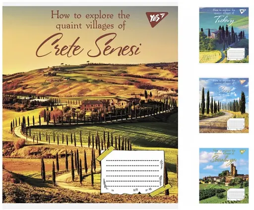 Зошити учнівські 96 аркушів лінія Yes Quaint village, 5 шт. в упаковці