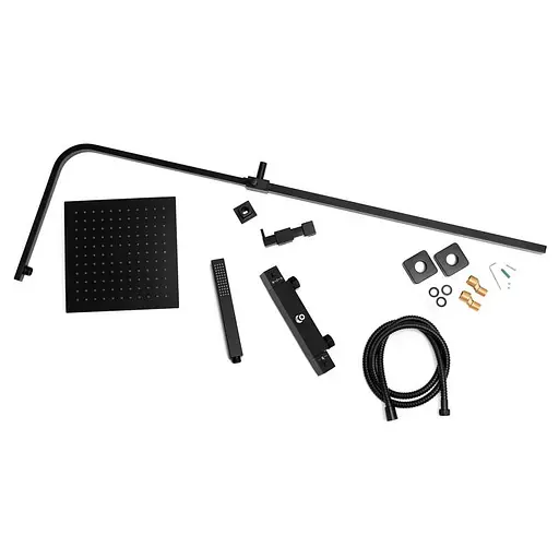 Душова система Yoka Gira 25 Black з термостатом BP.GIRA-THERM-25-BLK, Чорний матовий - фото 10