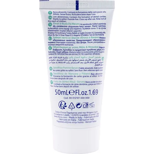 Детская зубная паста Chicco Яблоко-Банан 50 мл (12101.00) - фото 9