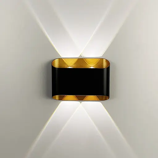 Світильник на 4 лінзи у чорно-бронзовому корпусі 4000K IP 54 | Line F | Арт. W045/4 BK+GD - фото 2