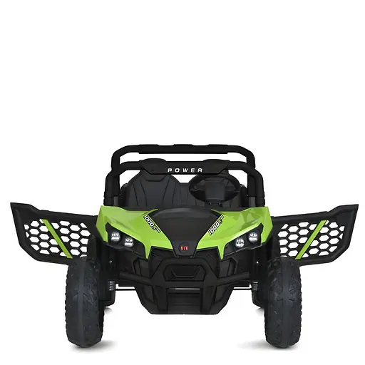 Електромобіль дитячий Bambi M 5911EBLR-2-5 на 2 моторах та USB для музики 24V Зелено-чорний - фото 6