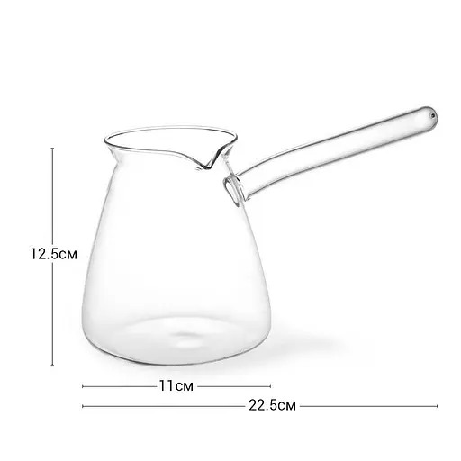 Турка для варки кофе Fissman жаропрочное стекло 650 мл (9439) - фото 3