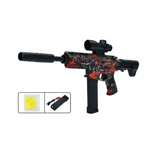 Автомат, 59 см, аккумулятор, пластиковые пули, USB-зарядка, 666-1F (в ассортименте)