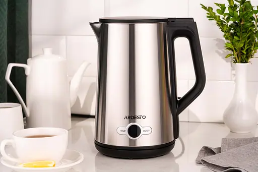 Ardesto Електрочайник EKL-X52E 1.7 л 2200 Вт підвійні стінки LED дисплей 7 темп. режими Strix контроль нержавіюча сталь - фото 6