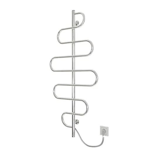 Электрический полотенцесушитель Kosser Лиана 1200x570 ЕLR рег. РЛ01ЕLR, Хром, нижнее - фото 1