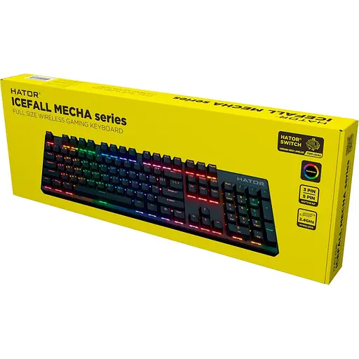 Клавіатура Hator Icefall Mecha Wireless Rainbow Black HTK204UA (133362) - фото 7