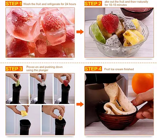 Морозивниця Yonanas Healthy Dessert Maker Princess Йонанас, сорбетниця Original - фото 4