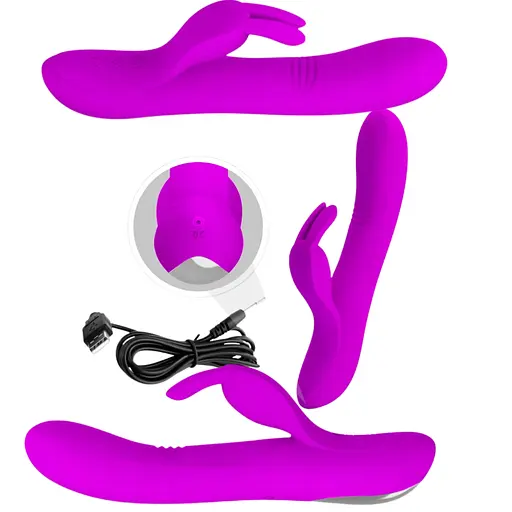 Вібратор-кролик Pretty Love Dylan 21 см фіолетовий - фото 11