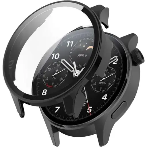 Чехол-накладка DK Пластик Gloss Glass Full Cover для Xiaomi Watch S1 Pro (black)